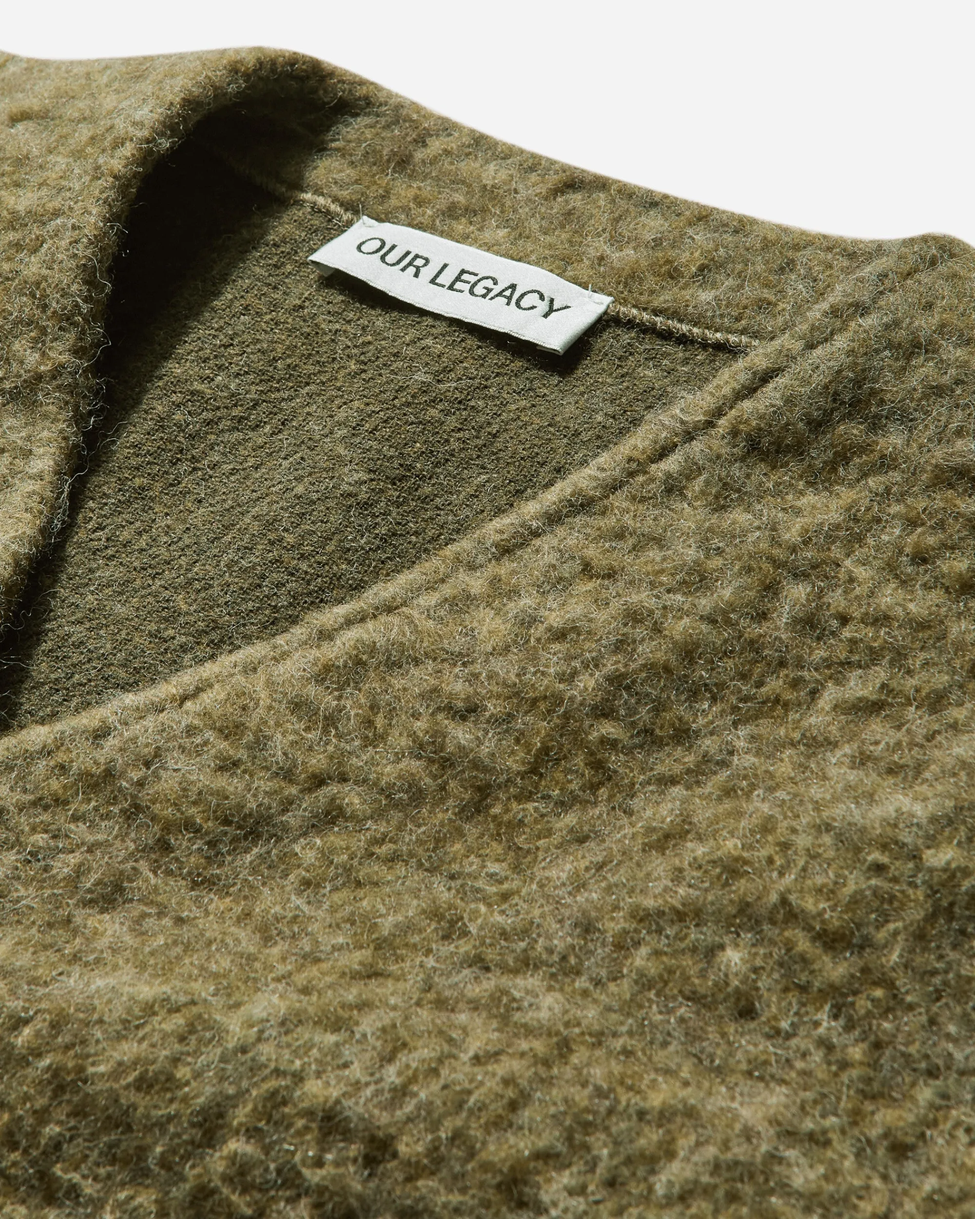 Our Legacy Knitwear^Men's Tumble Wool Cardigan Fresh Moss