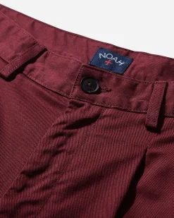 Noah Pants^Men's Twill Double-Pleat Pants Wine