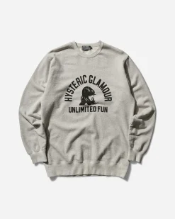 Hysteric Glamour Sweatshirts^Men's Unlimited Fun Crewneck Sweatshirt Grey