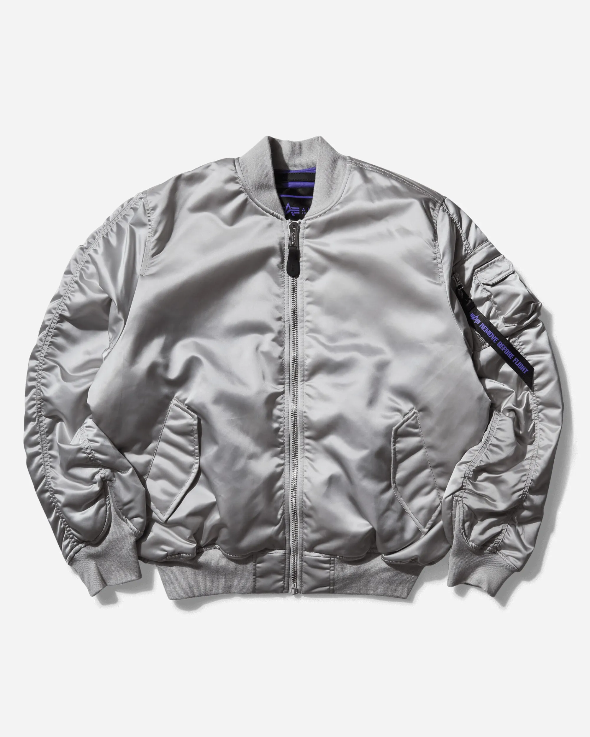 Alpha Industries Coats And Jackets^Men's UV MA-1 Bomber Jacket Pastel Grey