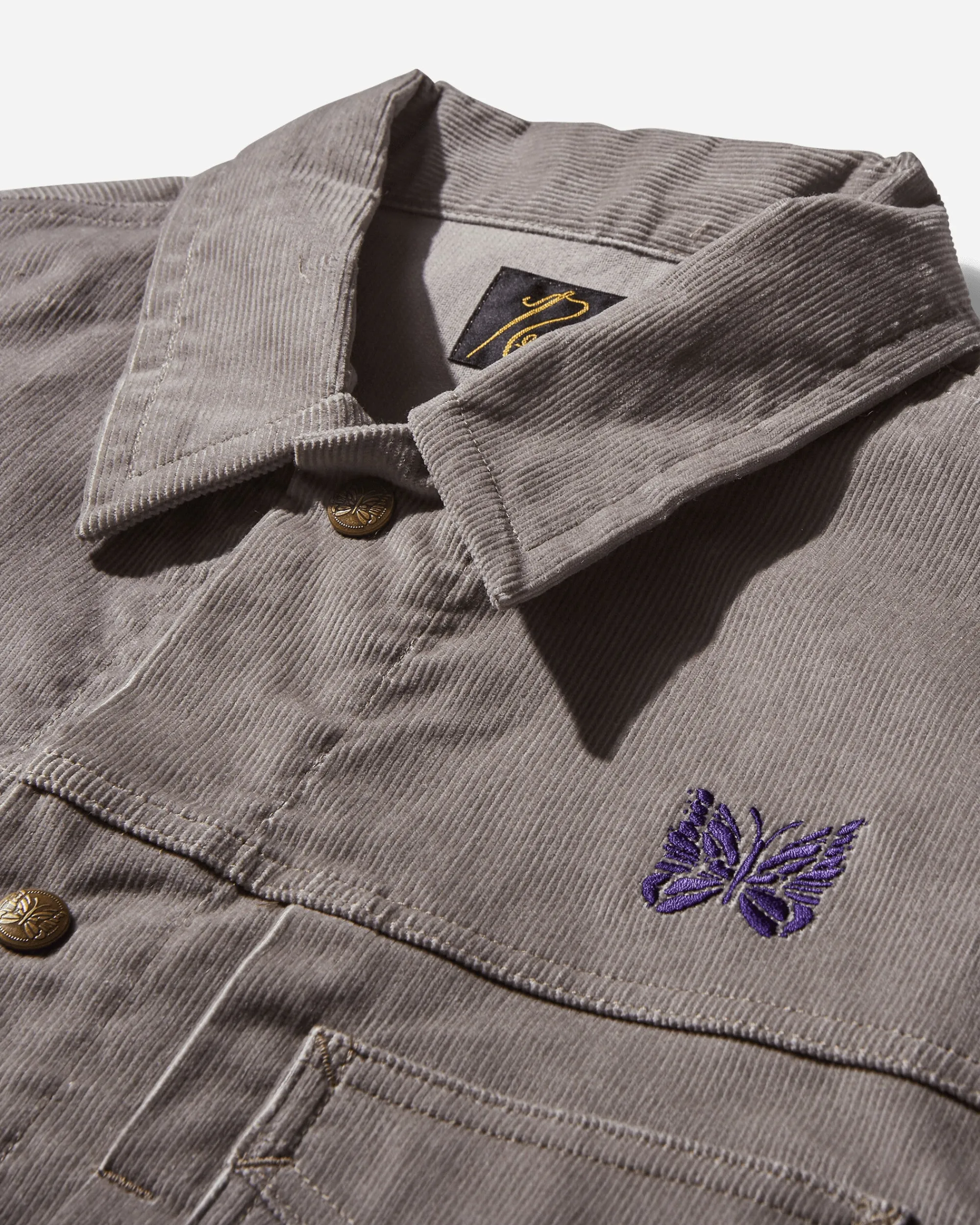 Needles Coats And Jackets|Coats And Jackets^Men's 14W Corduroy Penny Jean Jacket Light Grey