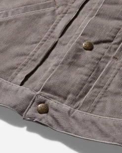 Needles Coats And Jackets|Coats And Jackets^Men's 14W Corduroy Penny Jean Jacket Light Grey