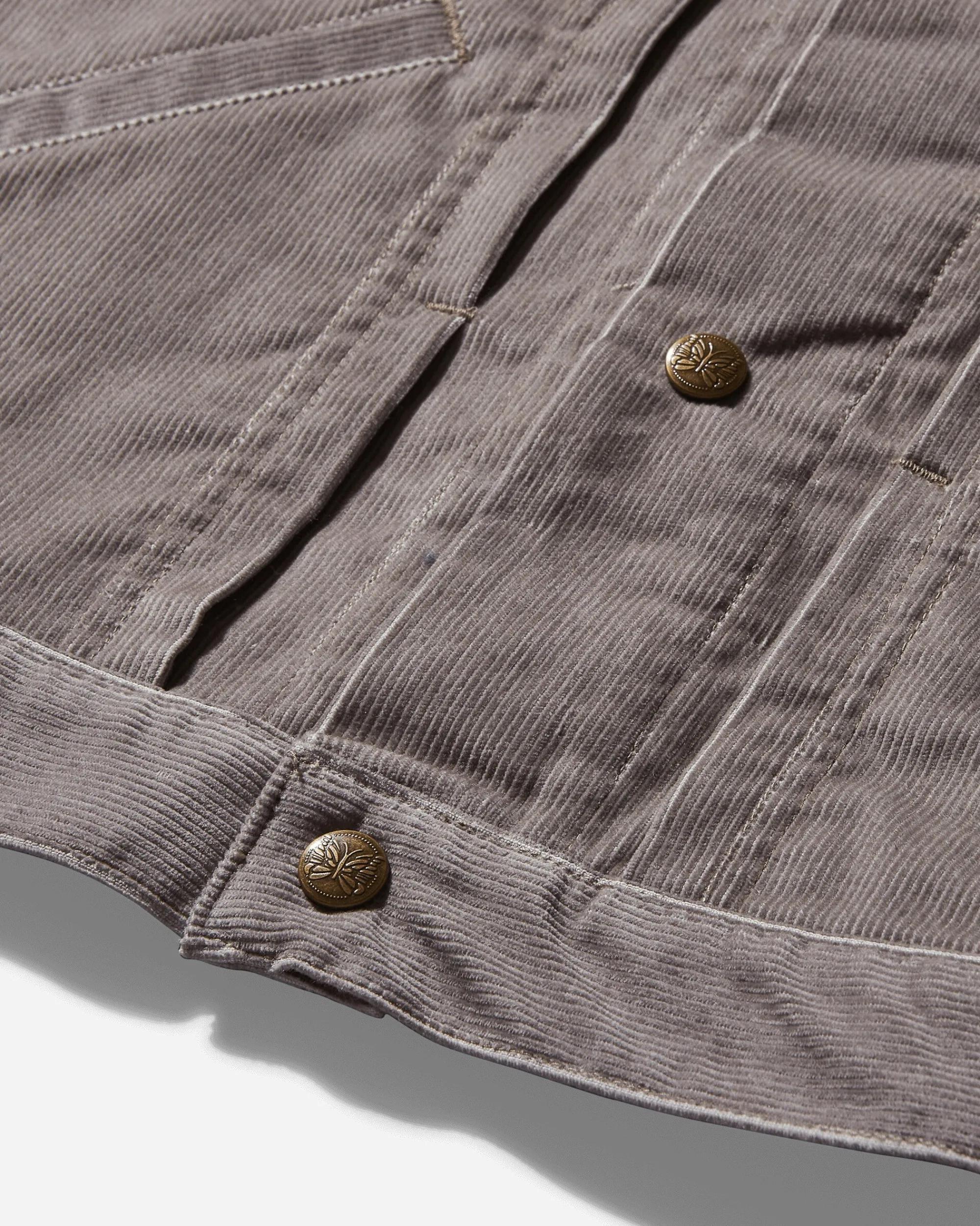 Needles Coats And Jackets|Coats And Jackets^Men's 14W Corduroy Penny Jean Jacket Light Grey
