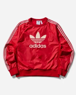 adidas Sweatshirts^Men's Wales Bonner Nylon Crew Jersey Better Scarlet