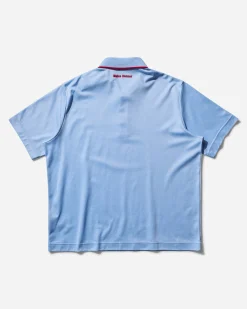 adidas T-Shirts^Men's Wales Bonner Polo Shirt Glow Blue