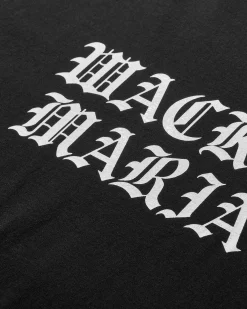 WACKO MARIA T-Shirts^Men's Washed Heavy Weight T-Shirt (Type-1) Black