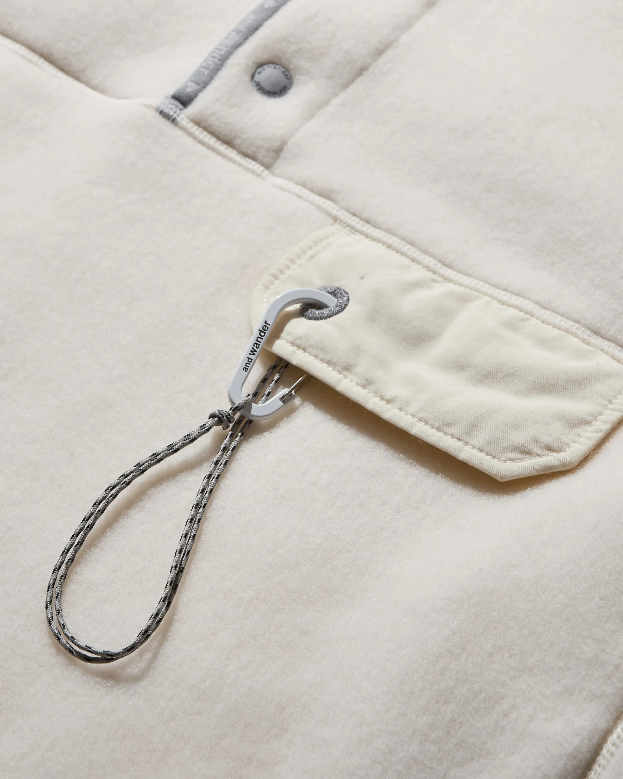 and wander Sweatshirts^Men's Wool Fleece Pullover Off White
