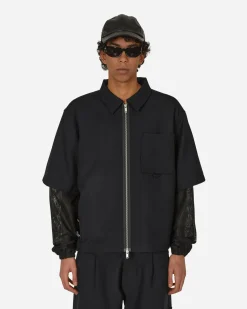 Haydenshapes T-Shirts^Merino Patch Zip Shirt Black