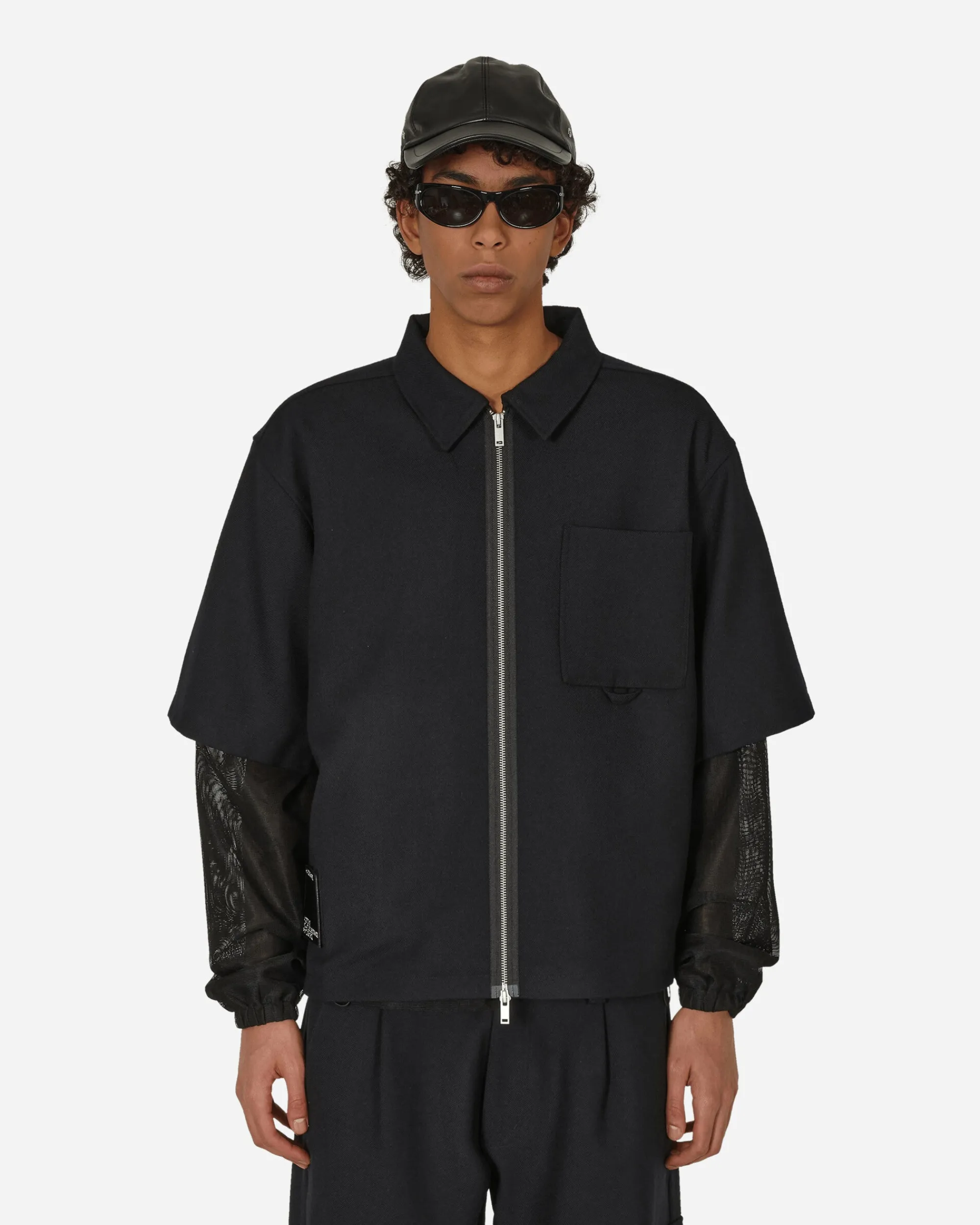 Haydenshapes T-Shirts^Merino Patch Zip Shirt Black