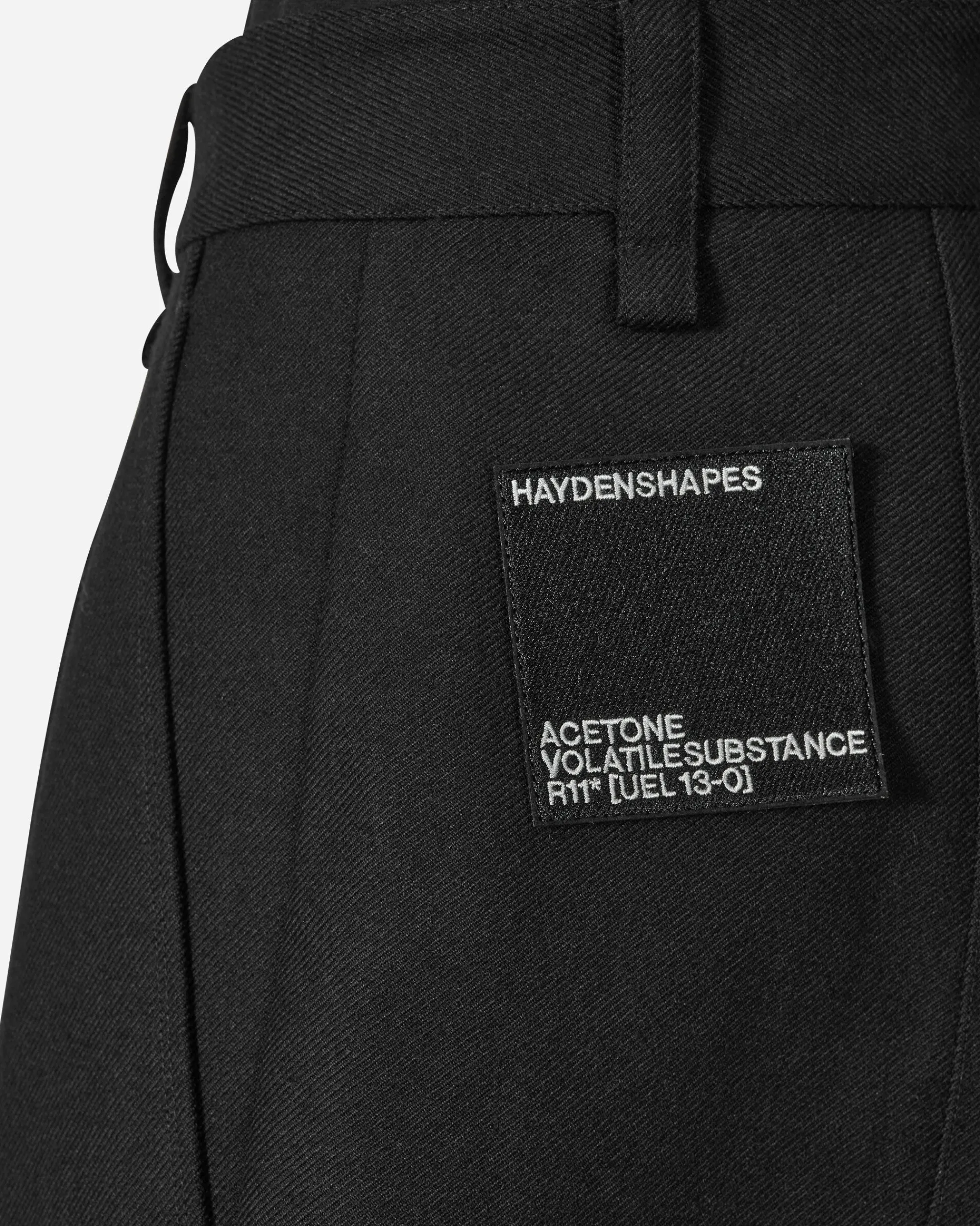 Haydenshapes Pants^Merino Piston Pleated Patch Cargo Pants Black