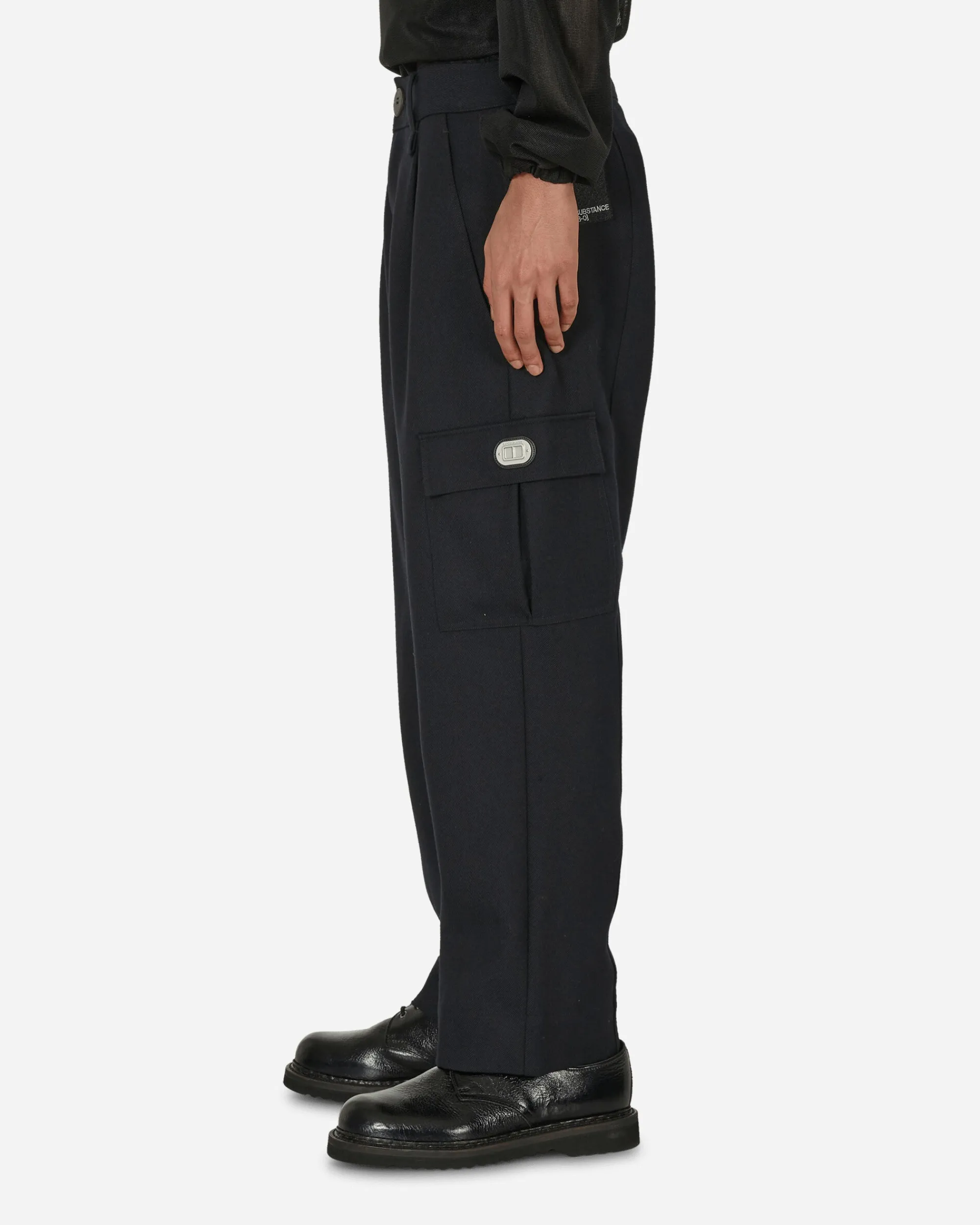 Haydenshapes Pants^Merino Piston Pleated Patch Cargo Pants Black