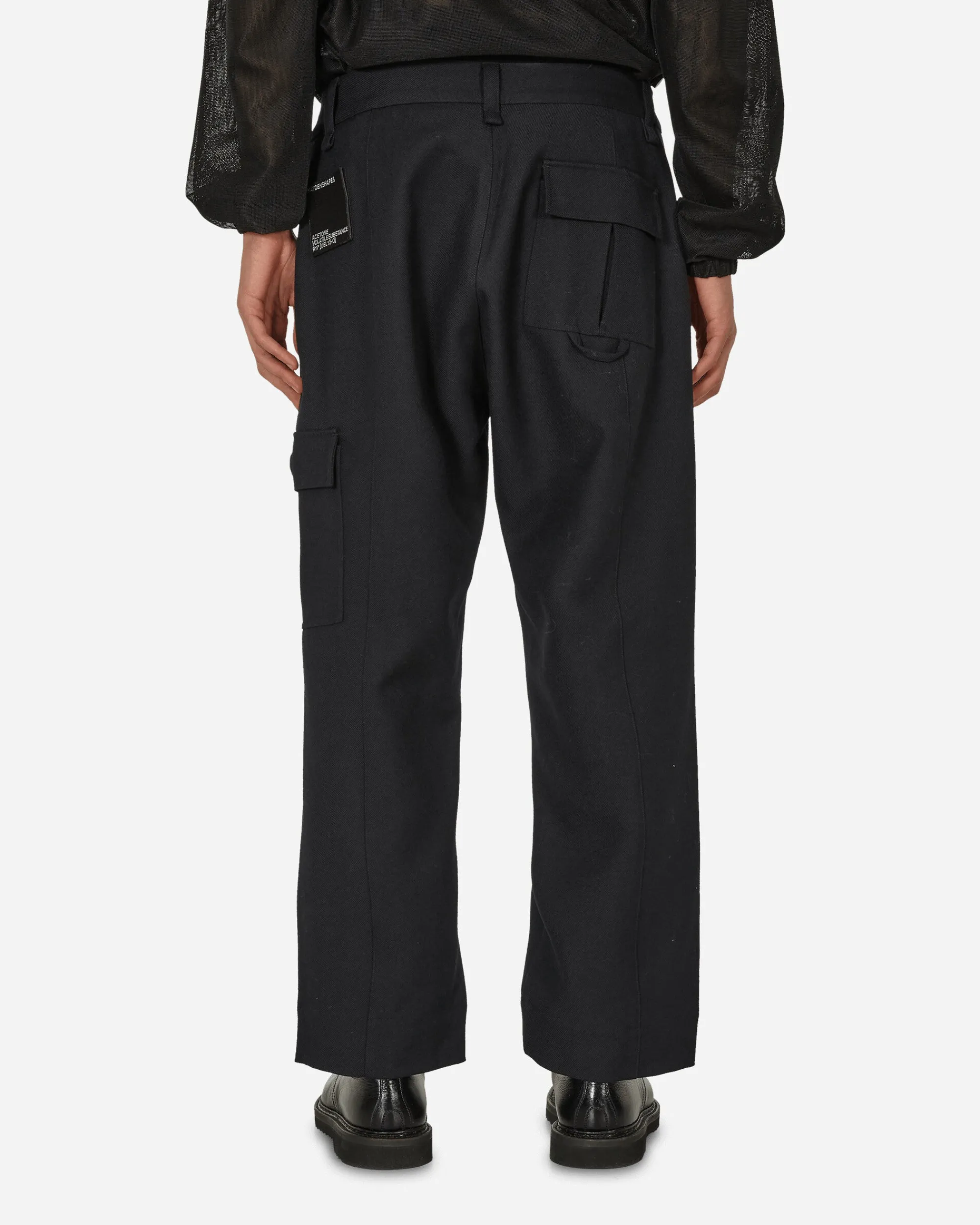 Haydenshapes Pants^Merino Piston Pleated Patch Cargo Pants Black