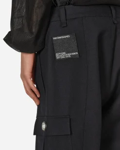 Haydenshapes Pants^Merino Piston Pleated Patch Cargo Pants Black