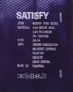 Satisfy Underwear^Merino Tube Socks Purple Dye