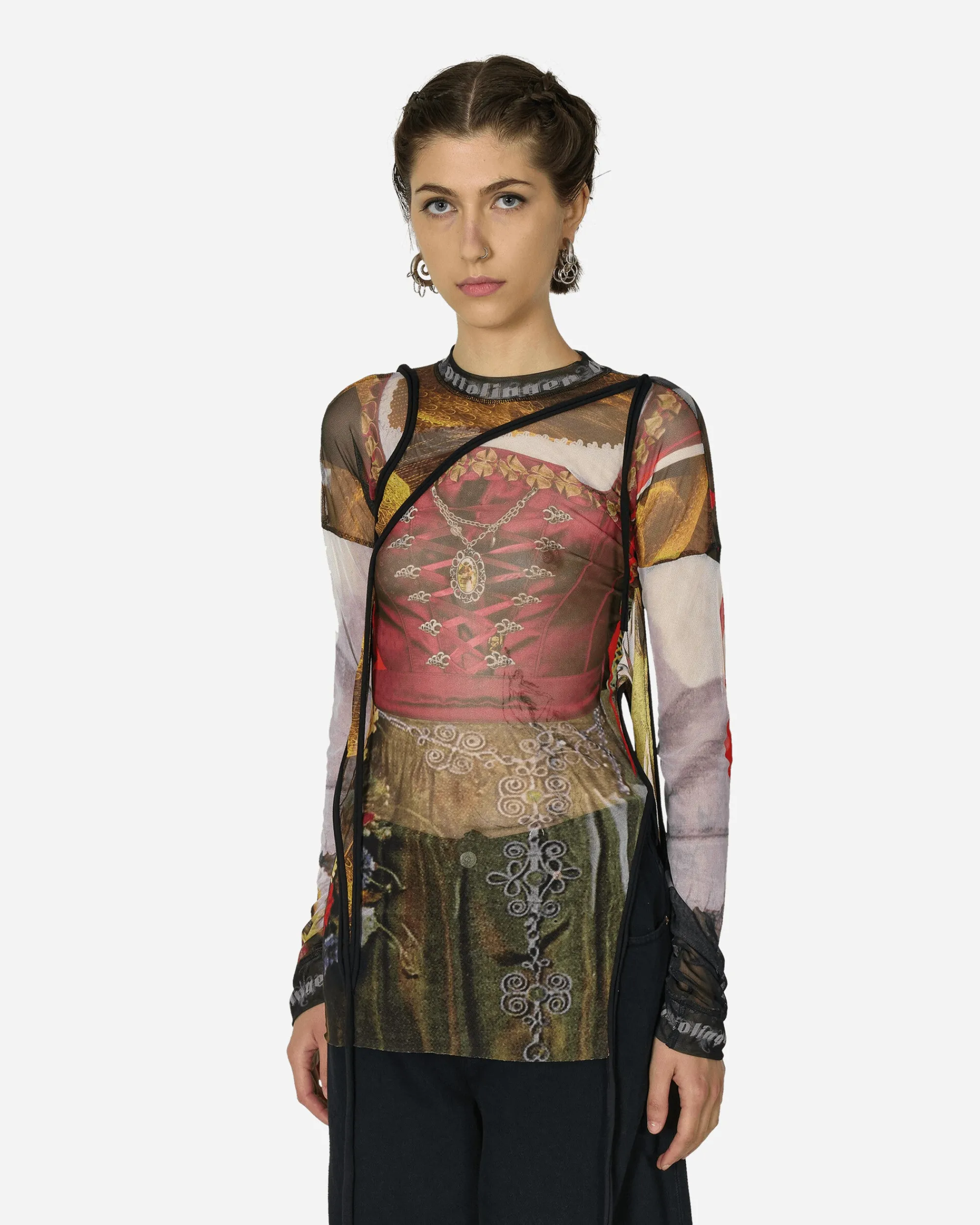 Ottolinger T-Shirts^Mesh Deconstructed Longsleeve Top Dirndl Print