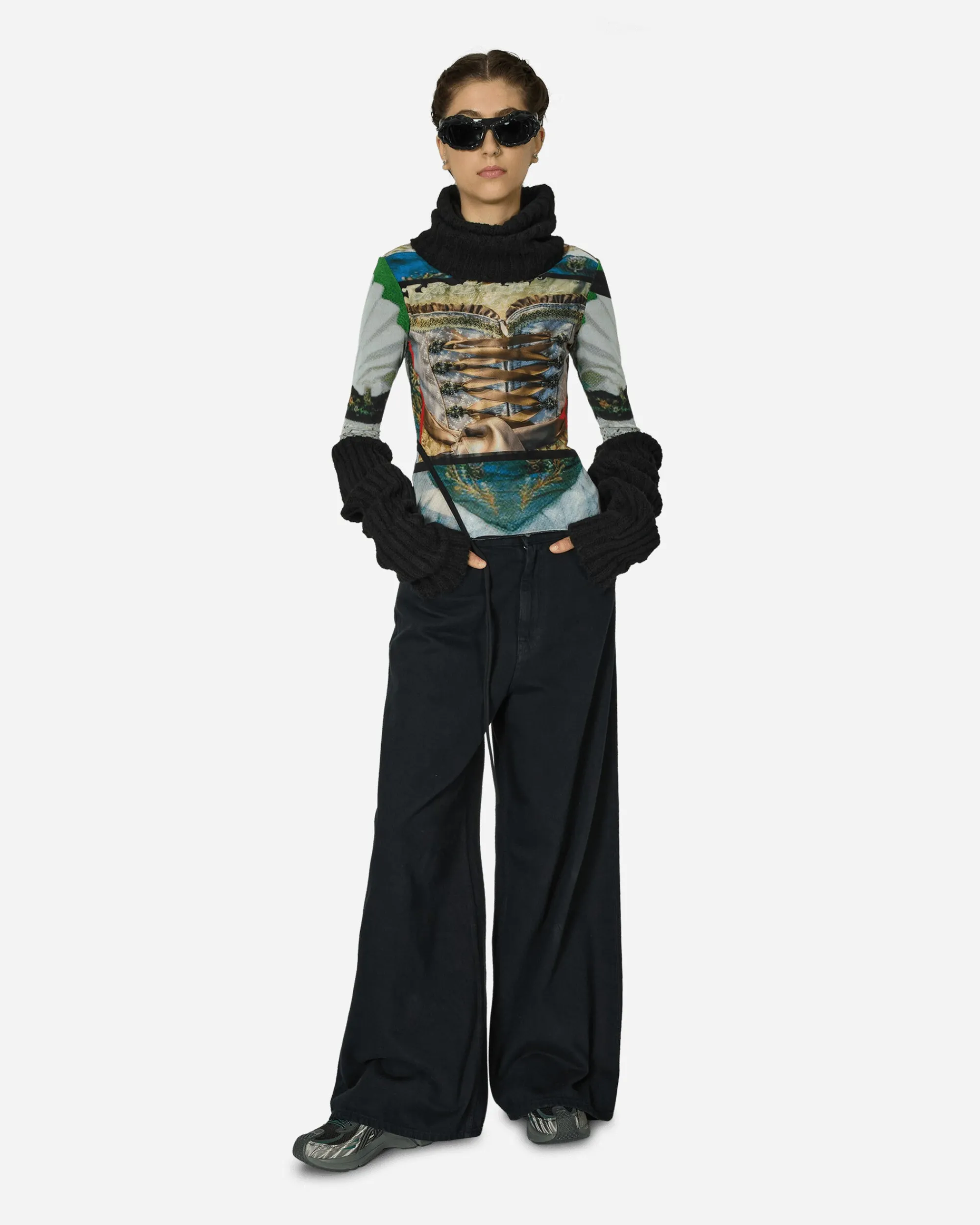Ottolinger T-Shirts^Mesh Longsleeve Turtleneck Top Dirndl Print