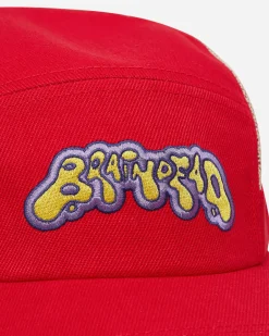 Brain Dead Hats|Hats^Mesh Panel Camp Hat Red