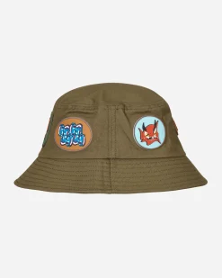 Brain Dead Hats|Hats^Metal Bucket Hat Green
