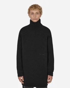 Off-White Knitwear^Micro Bouclé Knit Turtleneck Black