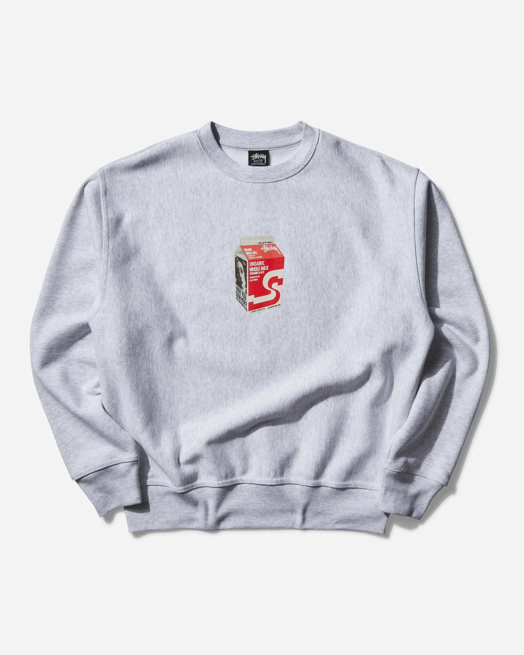 Stüssy Sweatshirts^Milk Crewneck Sweatshirt Ash Heather
