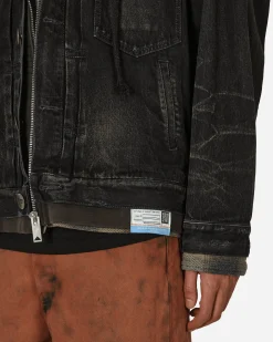 Maison MIHARA YASUHIRO Coats And Jackets^Mix Layered Denim Jacket Black