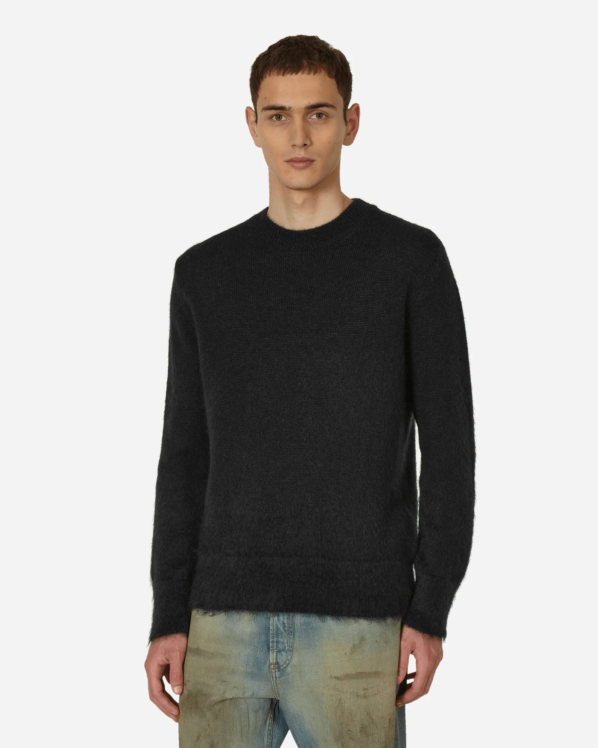 Off-White Knitwear^Mohair Arrow Knit Crewneck Sweater Black