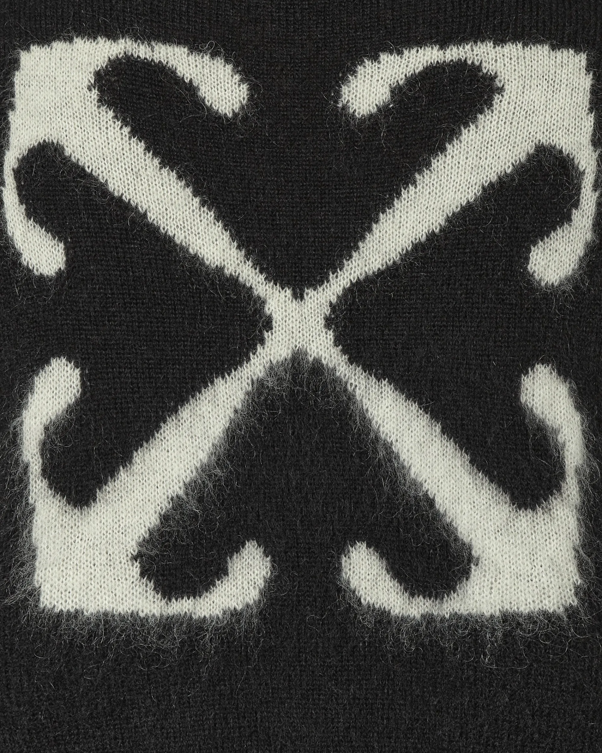 Off-White Knitwear^Mohair Arrow Knit Crewneck Sweater Black