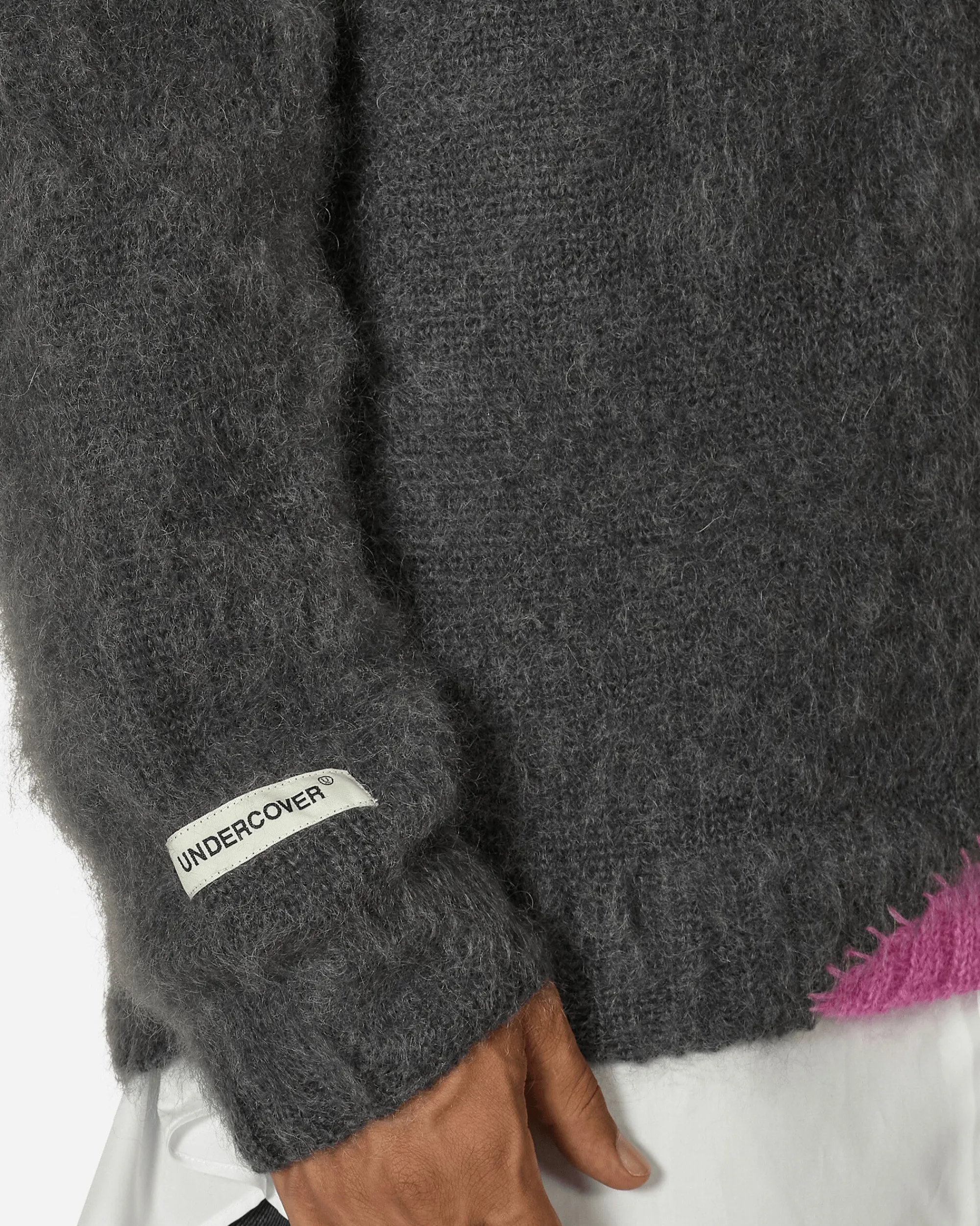 Undercover Knitwear^Mohair Knit Sweater Grey