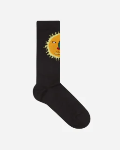 Sky High Farm Underwear^Moon Earth Jacquard Socks Black
