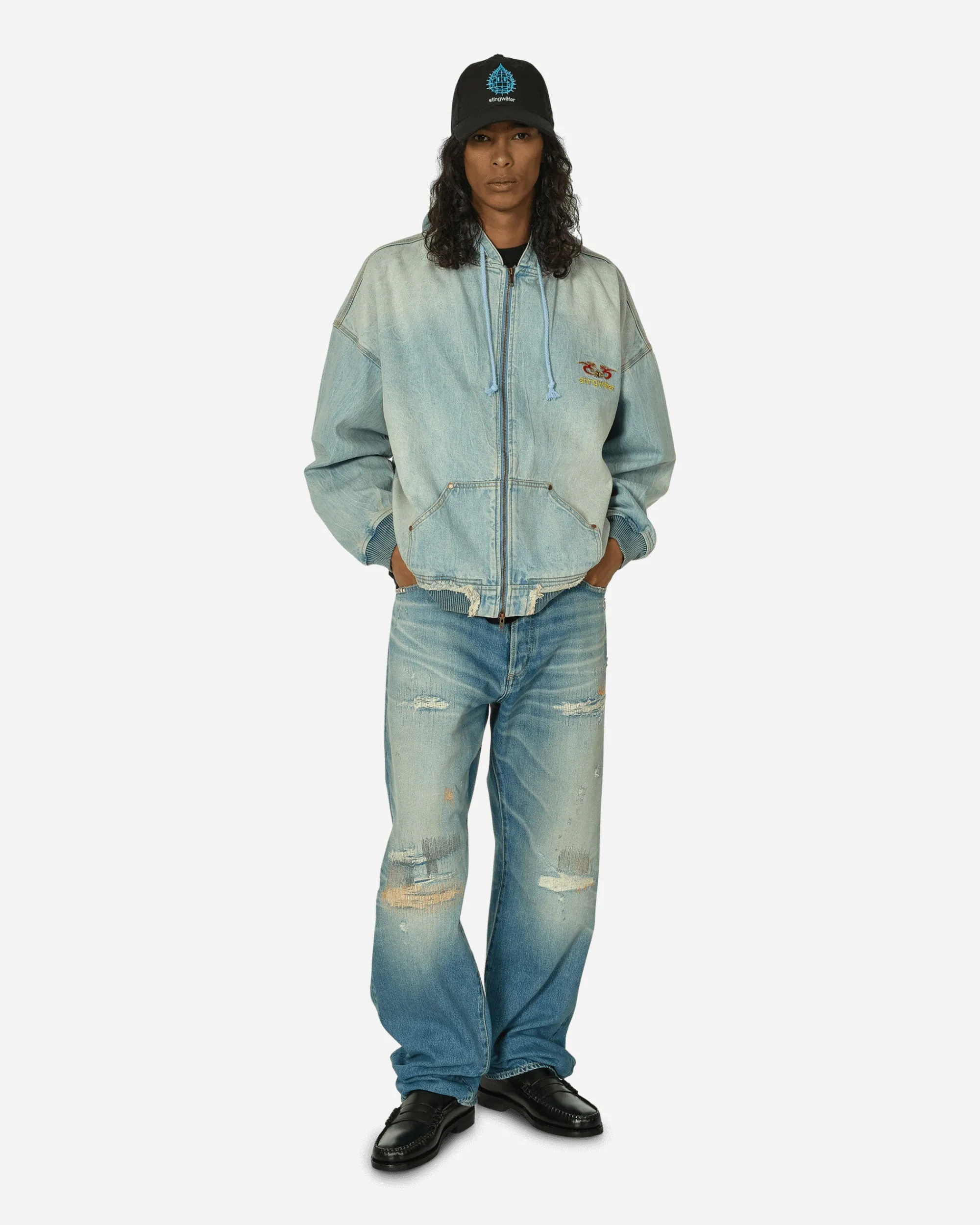 Stingwater Coats And Jackets^Moses Bomber Hoodie Vintage Blue
