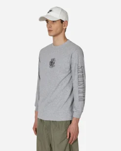 Pleasures T-Shirts^Music Longsleeve T-Shirt Grey