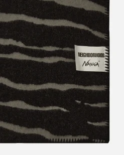 Neighborhood Textile^NANGA Tiger Pattern Wool Blanket Grey