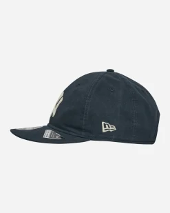 New Era Hats|Hats^New York Yankees Canvas Felt Logo Retro Crown 9FIFTY Strapback Cap Navy