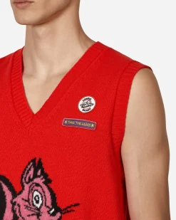 Cormio Knitwear^Nicole Vest Red