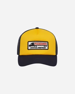Pleasures Hats|Hats^Nightmare Trucker Cap Navy / Yellow