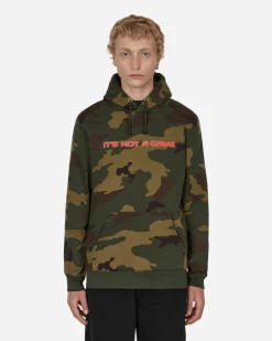 DCV'87 Sweatshirts^No Games Hooded Sweatshirt Green