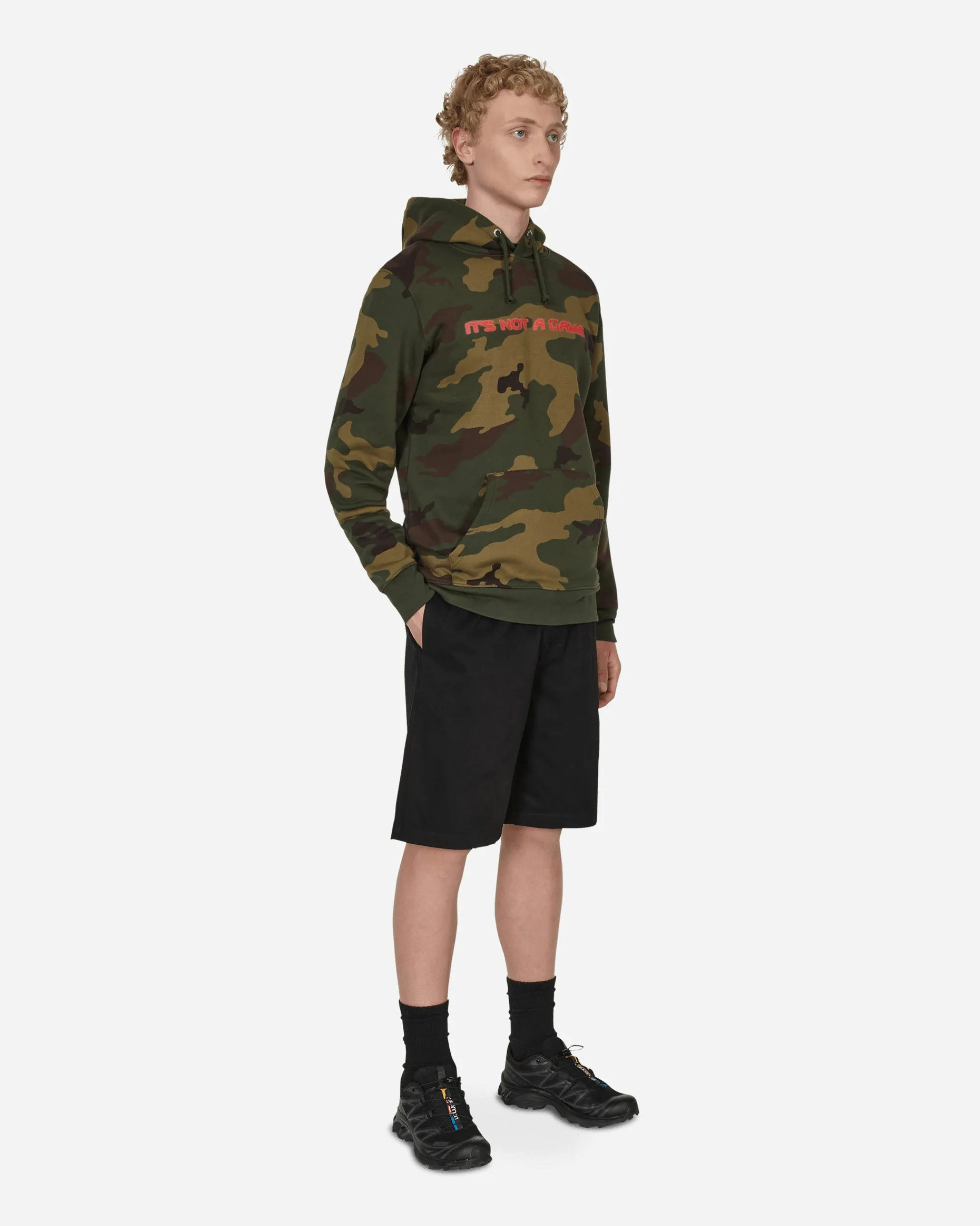 DCV'87 Sweatshirts^No Games Hooded Sweatshirt Green