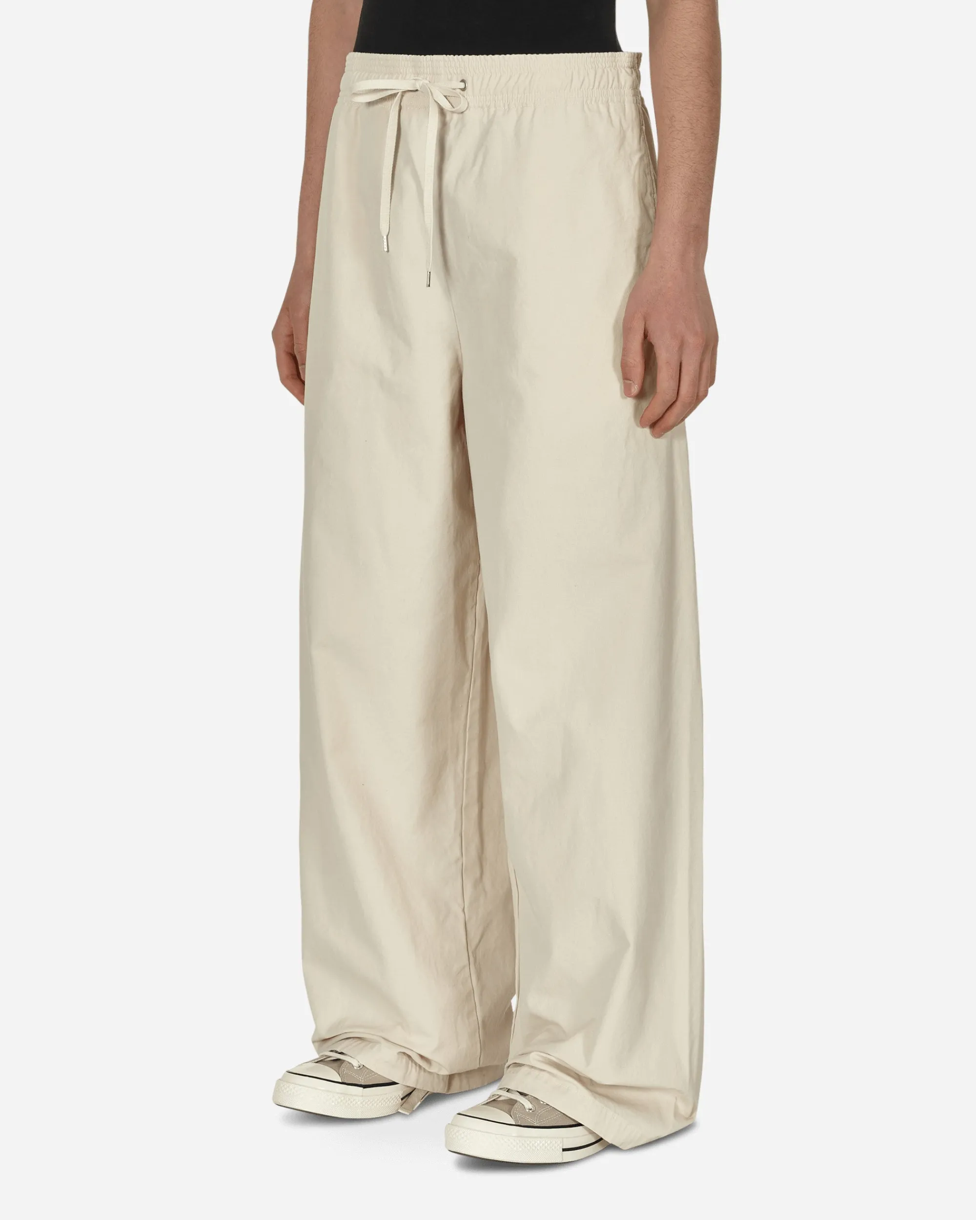 in・stru(men-tal) Pants^No Side Seam Easy Wide Pants White