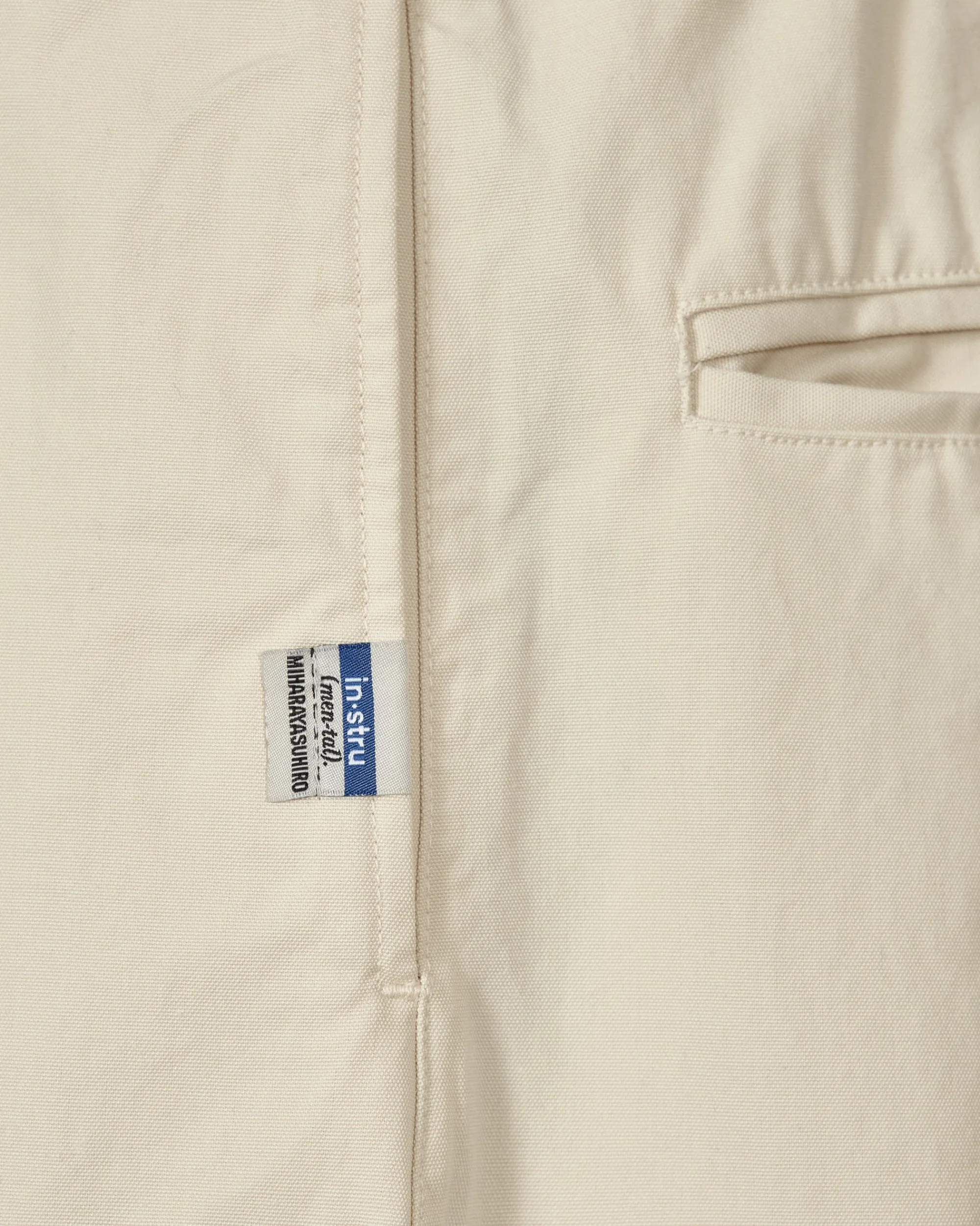 in・stru(men-tal) Pants^No Side Seam Easy Wide Pants White
