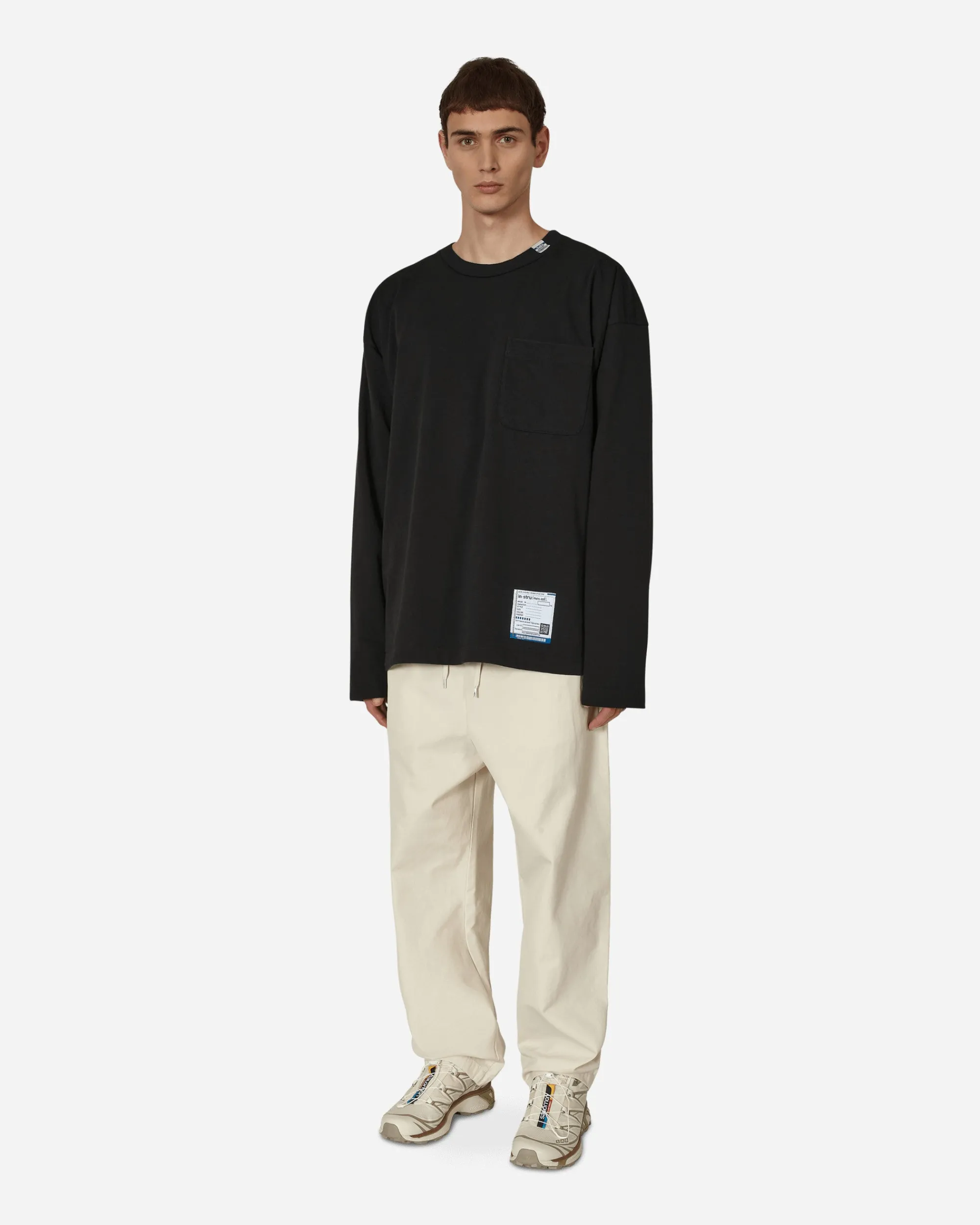 in・stru(men-tal) Pants^No Side Seam Long Pants White