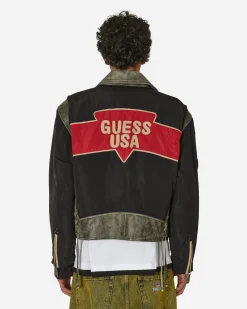 Guess USA Coats And Jackets^Nylon Moto Jacket Jet Black