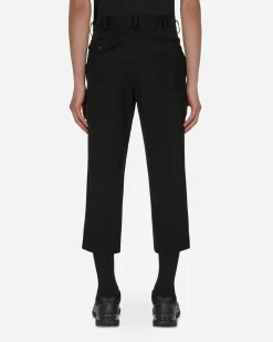 Comme Des Garçons Black Pants^Nylon Trousers Black