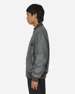 sacai Coats And Jackets^Nylon Twill Bomber Jacket Grey