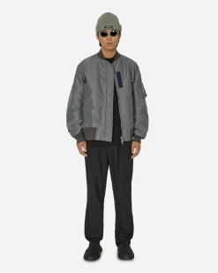 sacai Coats And Jackets^Nylon Twill Bomber Jacket Grey