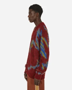 Ahluwalia Knitwear^Ongoye Cardigan Red