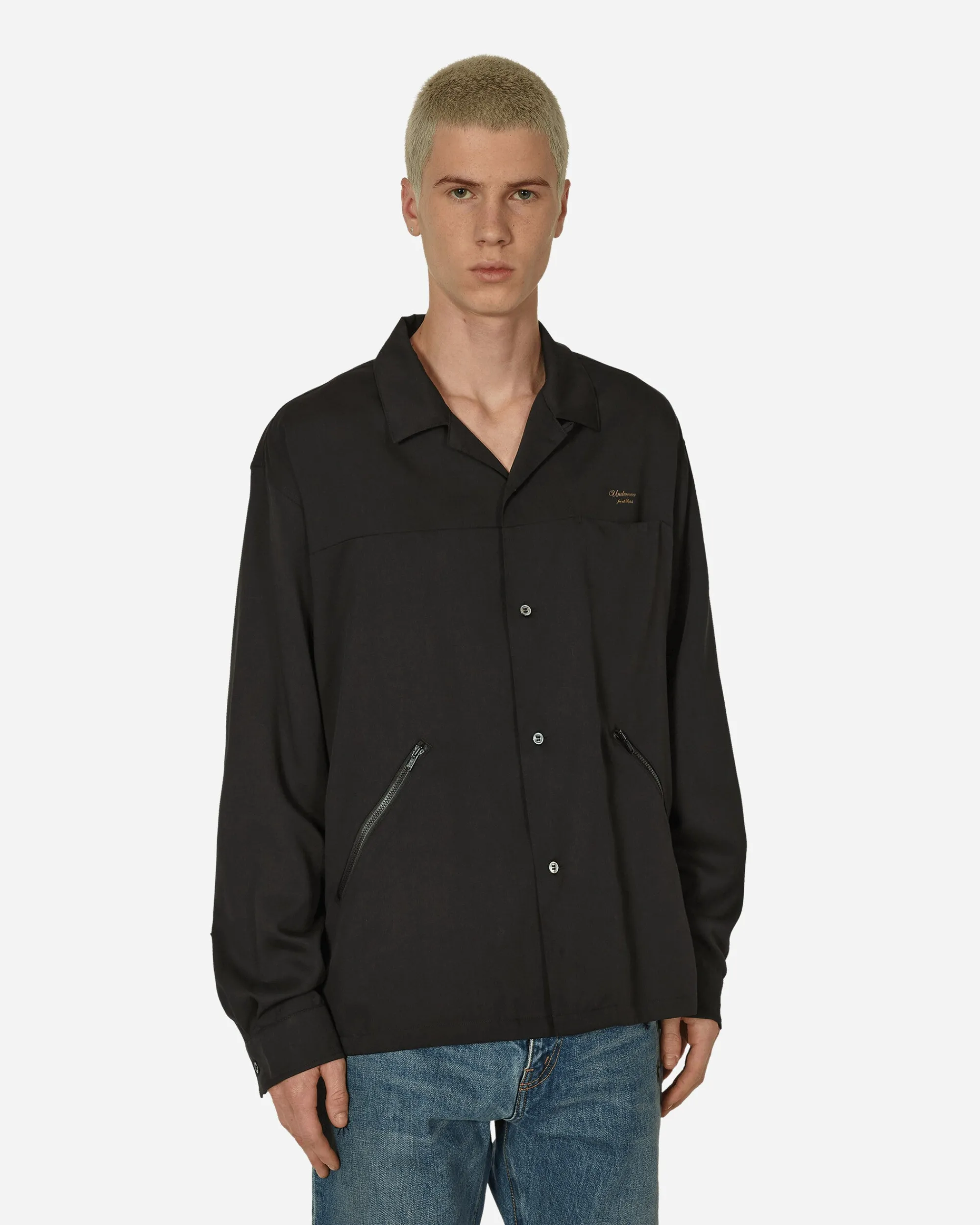 Undercover Shirts^Open Collar Shirt Black