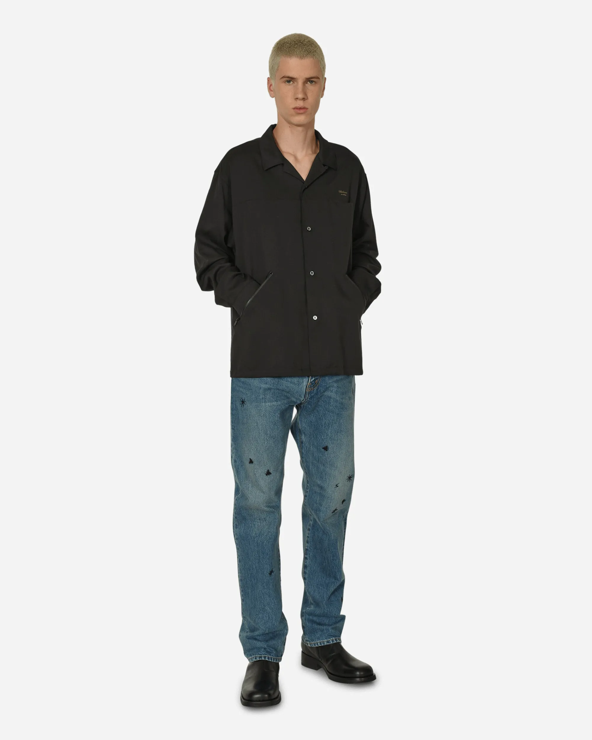 Undercover Shirts^Open Collar Shirt Black