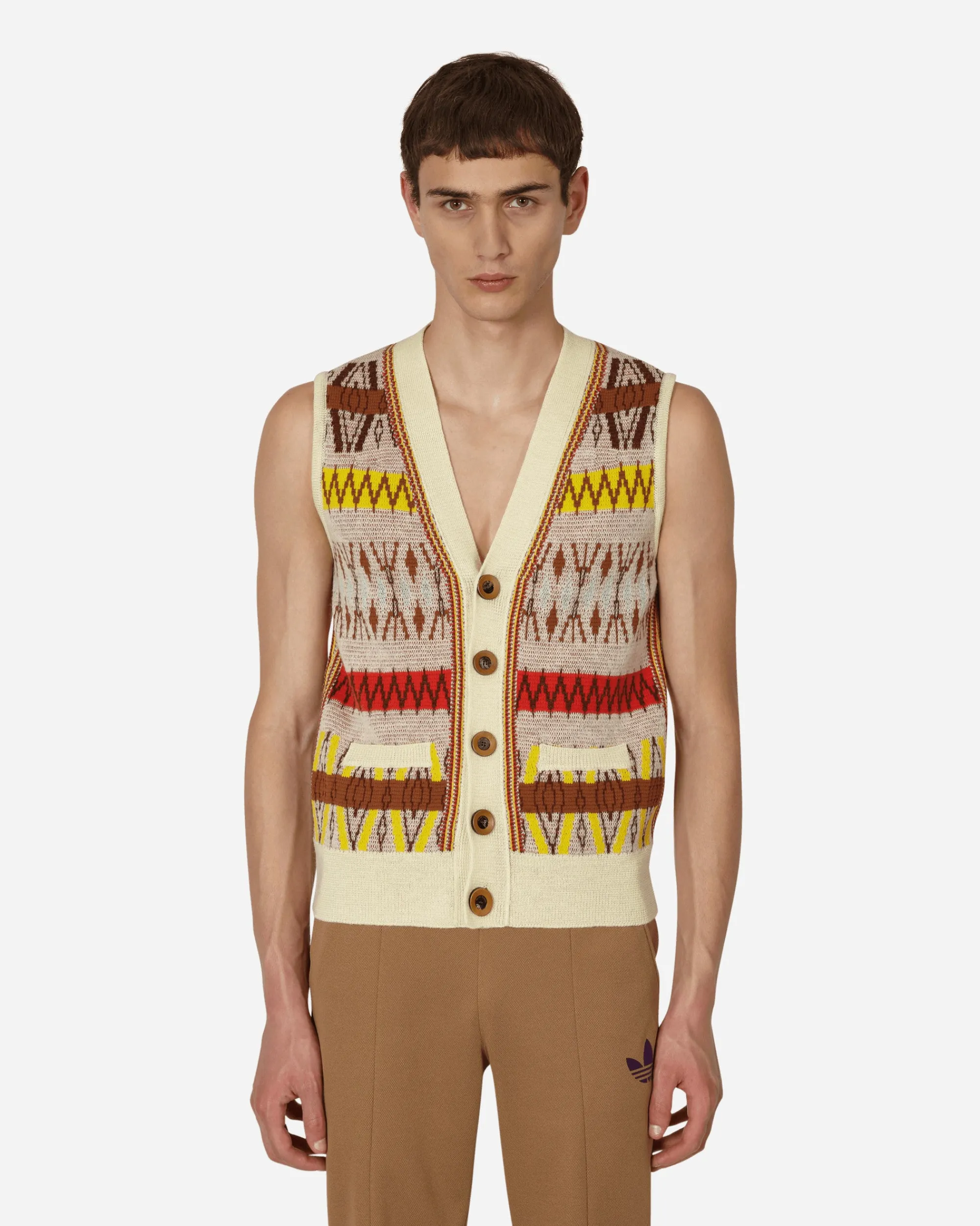 Wales Bonner Knitwear^Orchestra Vest Beige