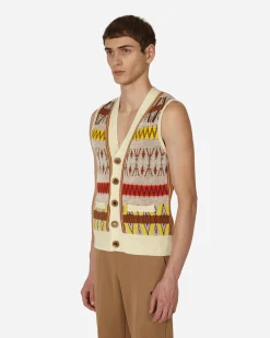 Wales Bonner Knitwear^Orchestra Vest Beige