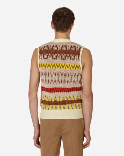 Wales Bonner Knitwear^Orchestra Vest Beige